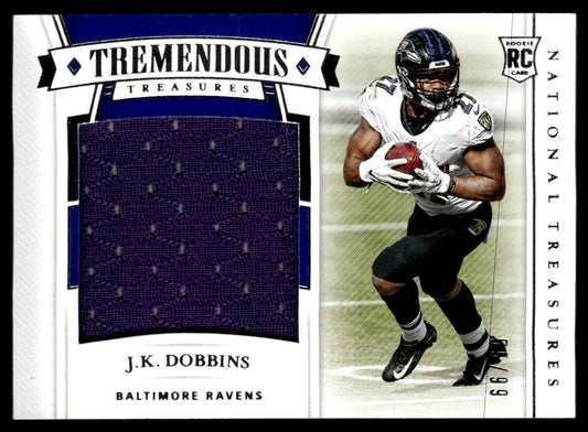 2020 Panini National Treasures Tremendous Rookies J.K. Dobbins RC /99 Baltimore