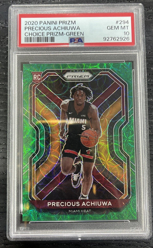 2020-21 Panini Choice Green Prizm Precious Achiuwa RC Rookie  /8  PSA 10