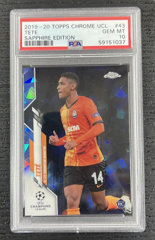 2019-20 Topps Chrome UCL Tete Sapphire Edition Rookie RC #43 PSA 10 Gem Mint