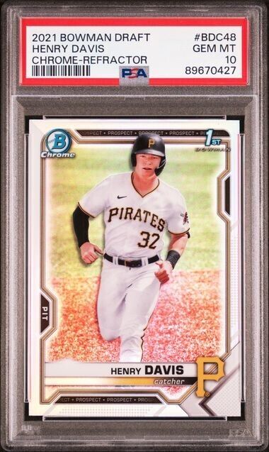 2021 Bowman Draft Chrome Refractor Henry Davis PSA 10 GEM MT