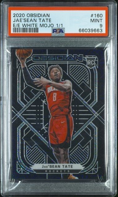 2020-21 Panini Obsidian Jasean Tate Mojo 1/1 RC Rookie #160 PSA 9