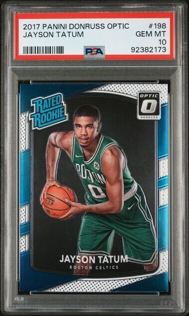 2017-18 Donruss Optic Jayson Tatum Rated Rookie RC #198 PSA 10