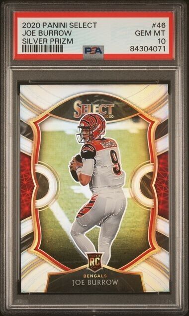 2020 Select Concourse Joe Burrow Silver RC Rookie Bengals PSA 10