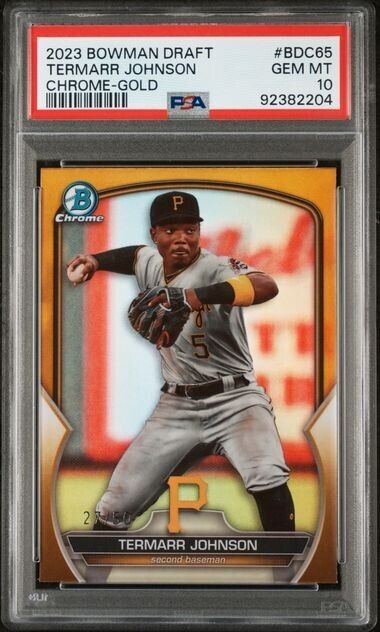 2023 Bowman Draft - Chrome Gold Refractor #BDC-65 Termarr Johnson /50 (RC)