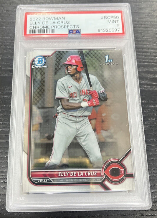 2022 1st Bowman Chrome Prospects #BCP50 Elly De La Cruz 1st ROOKIE PSA 9