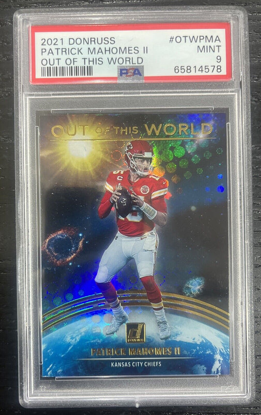 Patrick Mahomes II 2021 Donruss Out Of This World #OTWPNA PSA 9 MINT