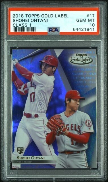 2018 Topps Gold Label Class 1 17 Shohei Ohtani Rookie RC PSA 10 GEM MT