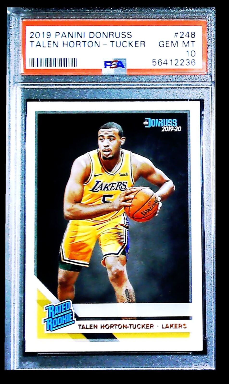 2019-20 Donruss Talen Horton-Tucker RC PSA 10 Los Angeles Lakers #248