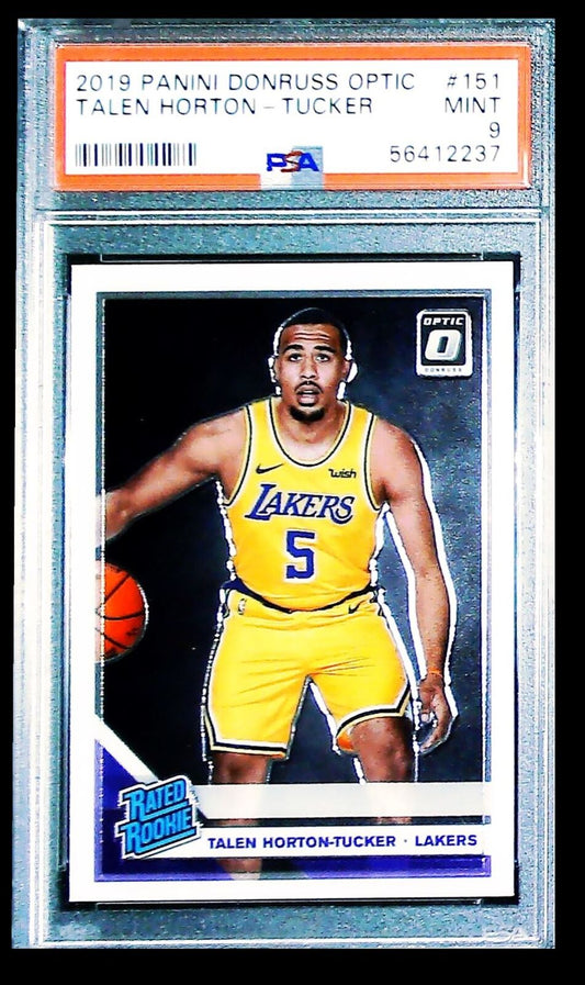 2019-20 Donruss Optic Talen Horton-Tucker RC PSA 9 Los Angeles Lakers #151