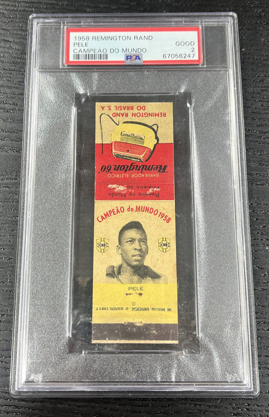 Pele 1958 Universal Remington Rand Campeao Do Mundo 1958   PSA 2