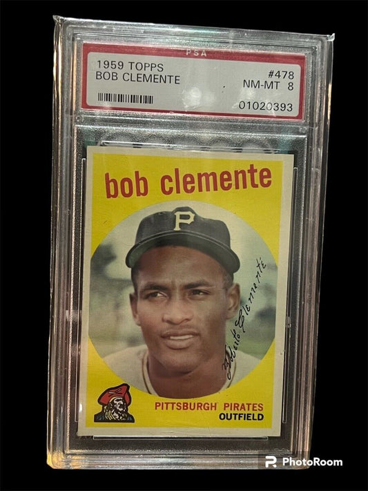 1959 Topps #478 Bob Clemente Pittsburgh Pirates PSA 8