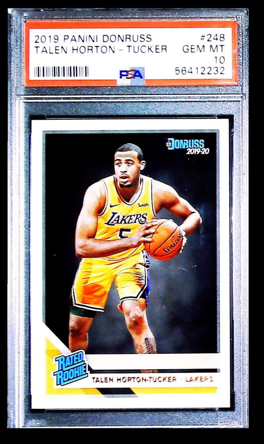 2019-20 Panini Donruss Talen Horton-Tucker RC PSA 10 Los Angeles Lakers #248