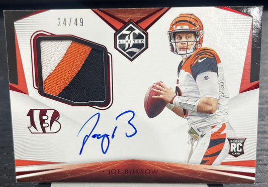 2020 Panini Limited Joe Burrow RC Rookie RPA /49 Bengals