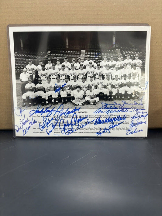 1957 Dodgers Signed Photo PSA DNA Certificate