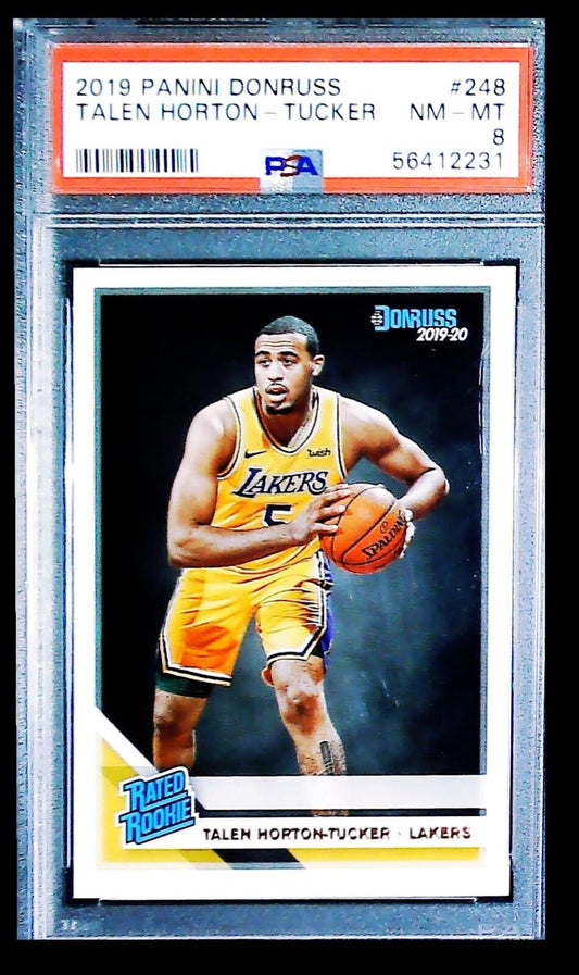 2019-20 Donruss Talen Horton-Tucker RC PSA 8 Los Angeles Lakers #248