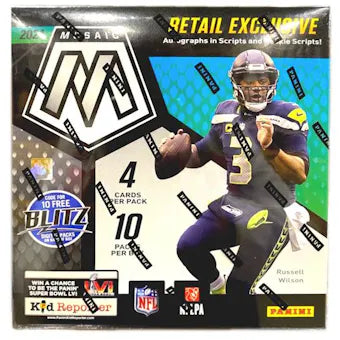 2021 Mosaic Football Mega (Blue Reactive Parallels)