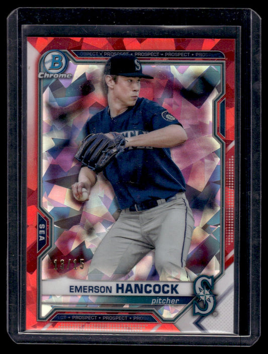 2021 Bowman Sapphire Edition Red Refractor Emerson Hancock 13/15 Seattle