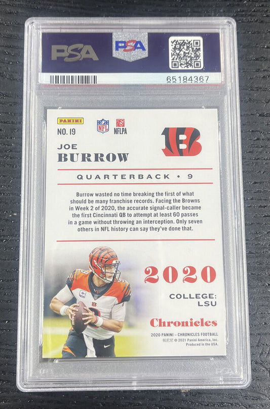 2020 Panini Chronicles Base Chronicles #19 Joe Burrow Cincinnati Bengals RC  Rookie Card Official NFL Football Trading Card in Raw (NM or Better)