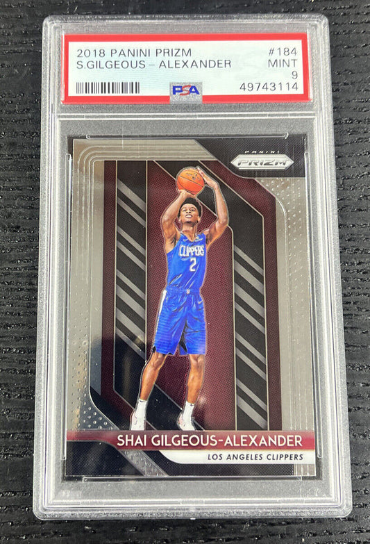 2018-19 Panini Prizm Shai Gilgeous-Alexander #184 PSA 9 MINT Rookie RC