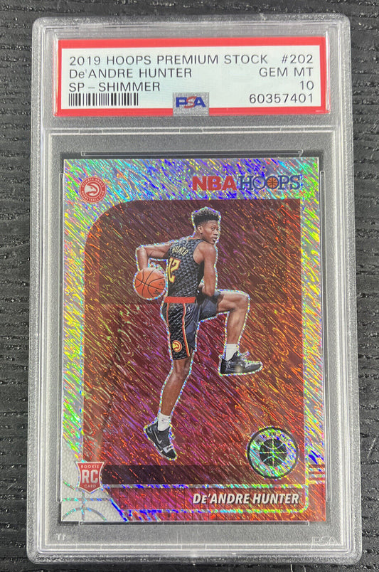 2019-20 DeAndre Hunter Hoops Premium Stock  Rookie Shimmer Variation Card PSA 10