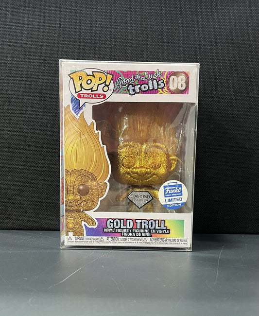 Funko Pop! Good Luck Trolls Diamond Collection. 08 Gold Troll