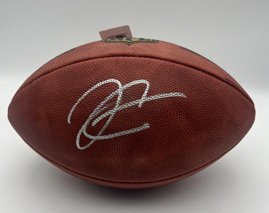 Derek Carr Signed Wilson Duke Football Becket Witnessed  Raiders Saints