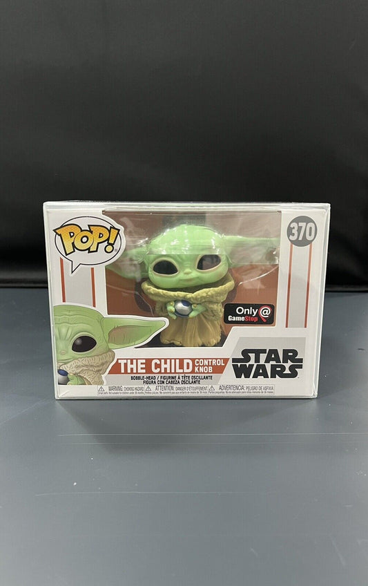 FUNKO POP! STAR WARS #370 THE CHILD CONTROL KNOB GAMESTOP EXCLUSIVE W/ PROTECTOR