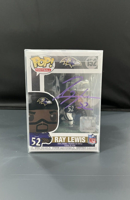 Funko POP Football - Ray Lewis #152 AUTOGRAPHED w/ POP Protector