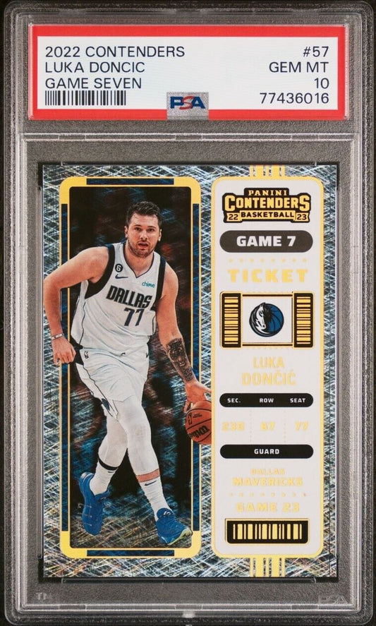 2022 Contenders #57 Luka Doncic Game Seven 7/7 PSA 10 Rare!