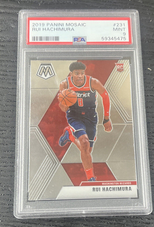 2019-20 Mosiac Rui Hachimura RC Rookie  Prizm SP PSA 9 Mint Lakers Wizards