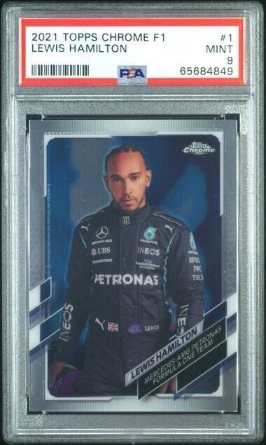 2021 Topps Chrome Formula 1 F1 Lewis Hamilton #1 Portait PSA 9 Mint