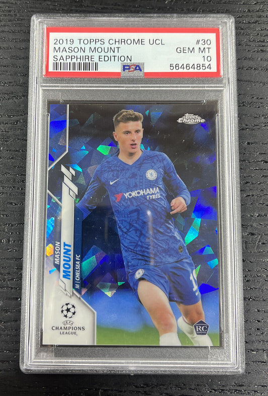 2019 Topps Chrome UCL Mason Mount Sapphire Edition #30 PSA 10