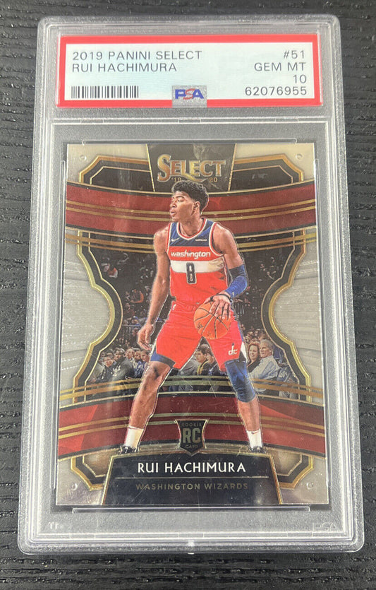 2019-20 Select Rui Hachimura Concourse Rookie RC #51 PSA 10 GEM MINT Wizards