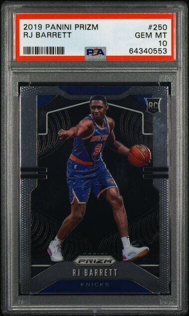 2019 Panini Prizm RJ Barrett RC #250 Rookie Card RC Knicks PSA 10 GEM MINT