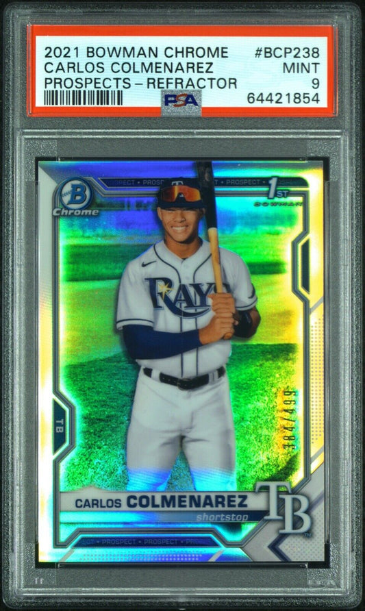 2021 Bowman Chrome Carlos Colmenarez Refractor /499 PSA 9 Mint #CPACC 1st